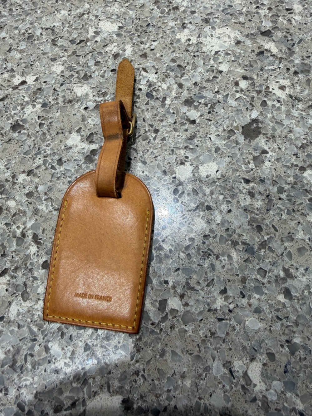 Louis Vuitton Brown Leather Luggage Tag with Adjustable Strap - Picture 2 of 6